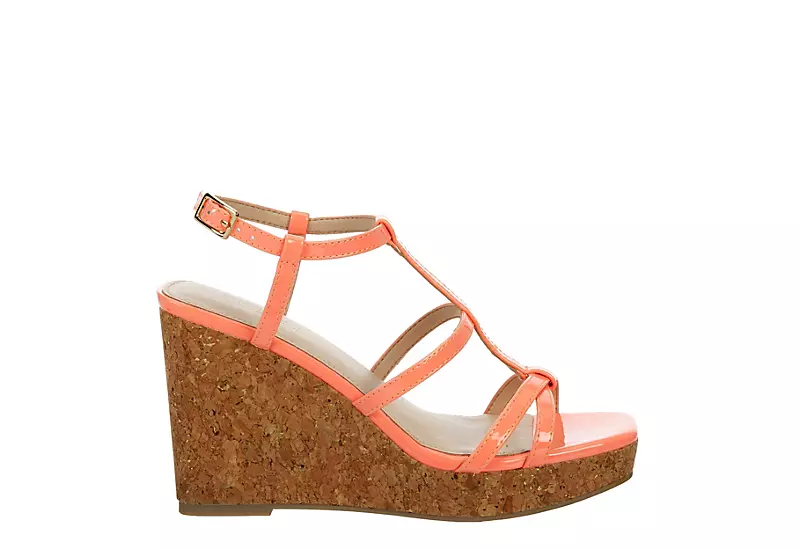 Michael By Michael Shannon Womens Natalia Wedge Sandal - Coral 4 Michael By Michael Shannon Womens Natalia Wedge Sandal - Coral - Image 2
