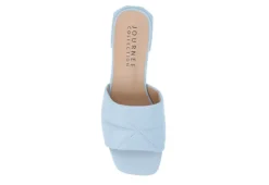 Journee Collection Womens Elidia Slip On Sandal - Blue -Shoe Promotion Shop US 01 203583 05