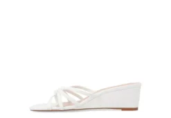 Journee Collection Womens Blayke Wedge Slip On Sandal - White 12 Journee Collection Womens Blayke Wedge Slip On Sandal - White -Shoe Promotion Shop US 01 203653 03