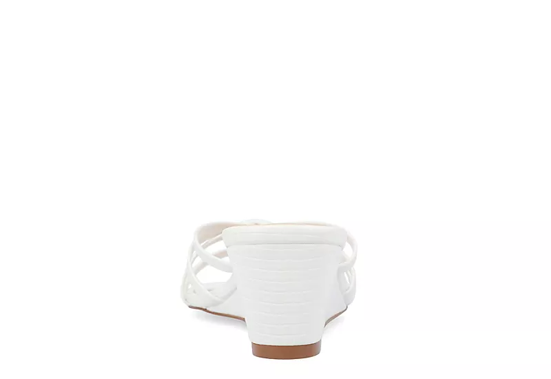 Journee Collection Womens Blayke Wedge Slip On Sandal - White 7 Journee Collection Womens Blayke Wedge Slip On Sandal - White - Image 5