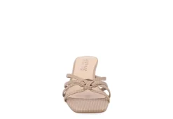 Journee Collection Womens Blayke Wedge Slip On Sandal - Taupe -Shoe Promotion Shop US 01 203694 02