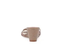 Journee Collection Womens Blayke Wedge Slip On Sandal - Taupe -Shoe Promotion Shop US 01 203694 04