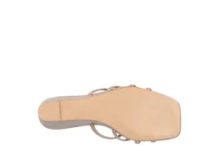 Journee Collection Womens Blayke Wedge Slip On Sandal - Taupe -Shoe Promotion Shop US 01 203694 06