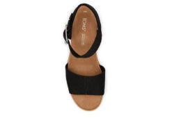 Toms Womens Diana Wedge Sandal - Black -Shoe Promotion Shop US 01 203716 03