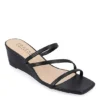 Journee Collection Womens Takarah Wedge Slip On Sandal - Black -Shoe Promotion Shop US 01 203888 00