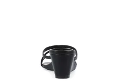 Journee Collection Womens Takarah Wedge Slip On Sandal - Black -Shoe Promotion Shop US 01 203888 04