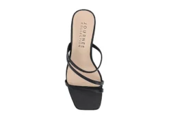 Journee Collection Womens Takarah Wedge Slip On Sandal - Black -Shoe Promotion Shop US 01 203888 05