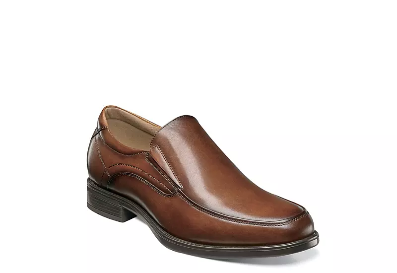 Florsheim Mens Midtown Moc Toe Slip On Oxford - Cognac 3 Florsheim Mens Midtown Moc Toe Slip On Oxford - Cognac