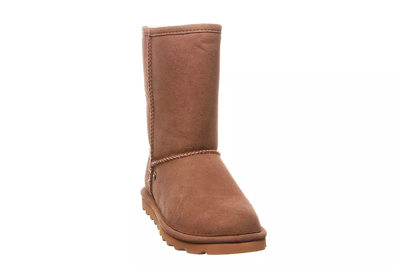 Bearpaw Womens Elle Short Vegan Fur Boot - Tan 5 Bearpaw Womens Elle Short Vegan Fur Boot - Tan - Image 3