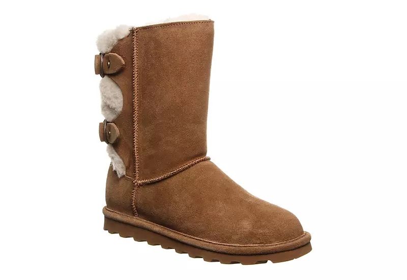 Bearpaw Womens Eloise Wide Calf Fur Boot - Tan 3 Bearpaw Womens Eloise Wide Calf Fur Boot - Tan