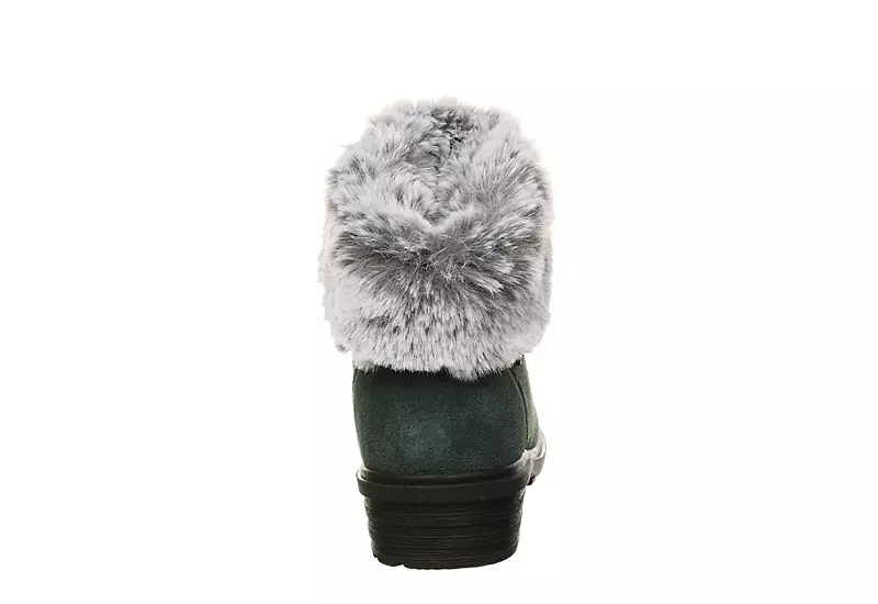 Bearpaw Womens Serenity Lace Up Fur Boot - Dark Green 7 Bearpaw Womens Serenity Lace Up Fur Boot - Dark Green - Image 5