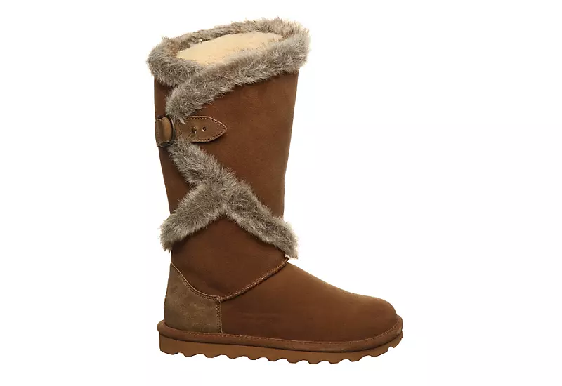 Bearpaw Womens Sheilah Fur Boot - Tan 4 Bearpaw Womens Sheilah Fur Boot - Tan - Image 2