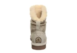 Bearpaw Womens Virginia Fur Boot - White -Shoe Promotion Shop US 01 300825 04