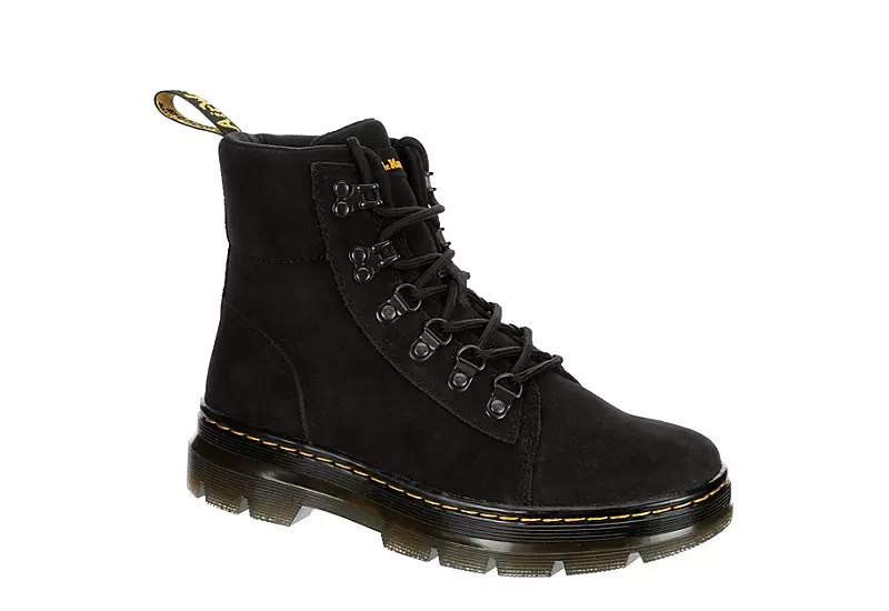 Dr. Martens Dr.martens Womens Combs Suede Combat Boot - Black 3 Dr. Martens Dr.martens Womens Combs Suede Combat Boot - Black