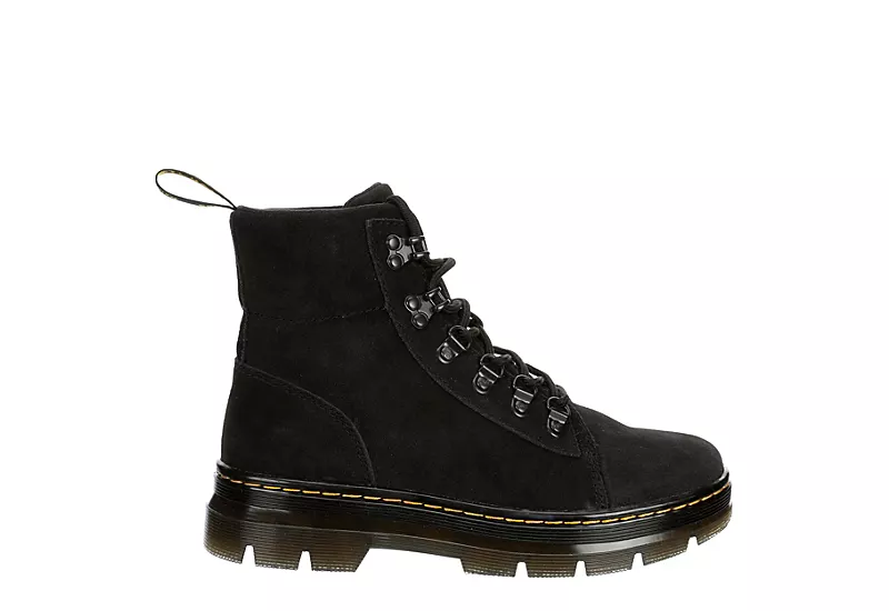 Dr. Martens Dr.martens Womens Combs Suede Combat Boot - Black 4 Dr. Martens Dr.martens Womens Combs Suede Combat Boot - Black - Image 2