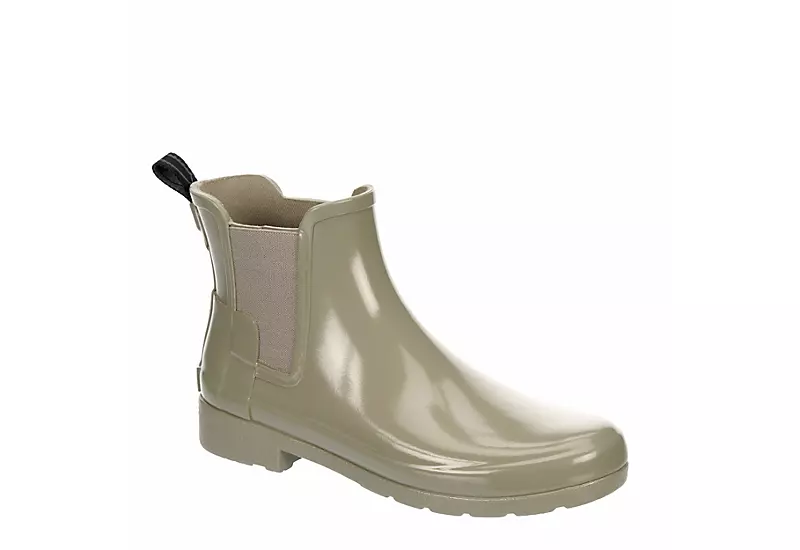 Hunter Boots Llc Womens Original Refined Chelsea Gloss Rain Boot - Taupe 3 Hunter Boots Llc Womens Original Refined Chelsea Gloss Rain Boot - Taupe