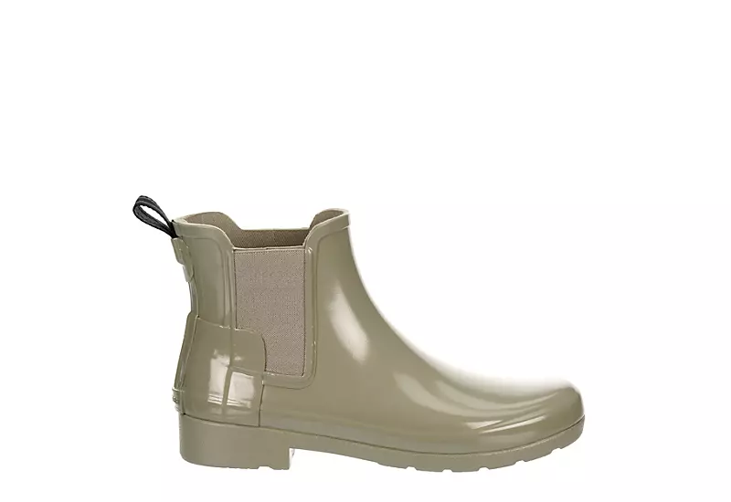 Hunter Boots Llc Womens Original Refined Chelsea Gloss Rain Boot - Taupe 4 Hunter Boots Llc Womens Original Refined Chelsea Gloss Rain Boot - Taupe - Image 2
