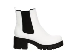 Madden Girl Womens Tessa Chelsea Boot - White -Shoe Promotion Shop US 01 302520 01