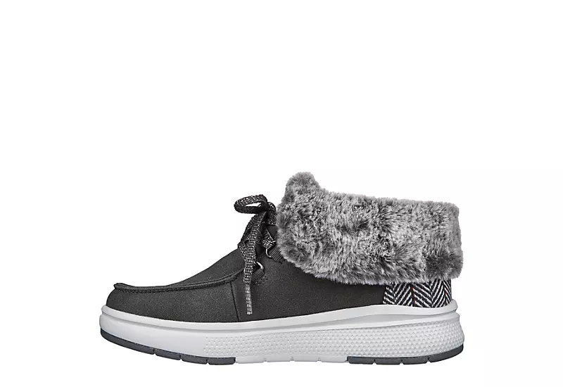 Skechers Womens Skipper Wave Cozy Queen Lace-up Fur Boot - Dark Grey 5 Skechers Womens Skipper Wave Cozy Queen Lace-up Fur Boot - Dark Grey - Image 3