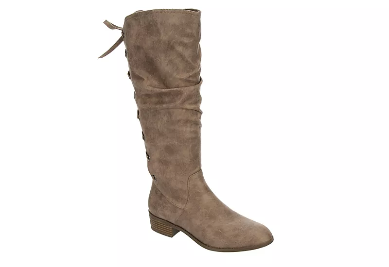 Xappeal Womens Cheyenne Wide Calf Tall Boot - Taupe 3 Xappeal Womens Cheyenne Wide Calf Tall Boot - Taupe