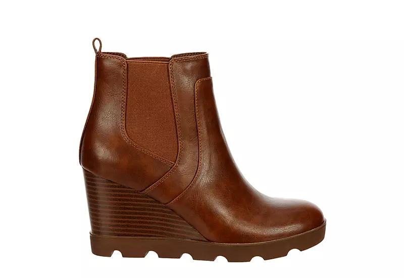 Xappeal Womens Elise Wedge Boot - Cognac 4 Xappeal Womens Elise Wedge Boot - Cognac - Image 2