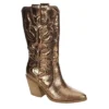 Michael By Michael Shannon Womens Faith Wide Calf Western Boot - Bronze -Shoe Promotion Shop US 01 302814 00