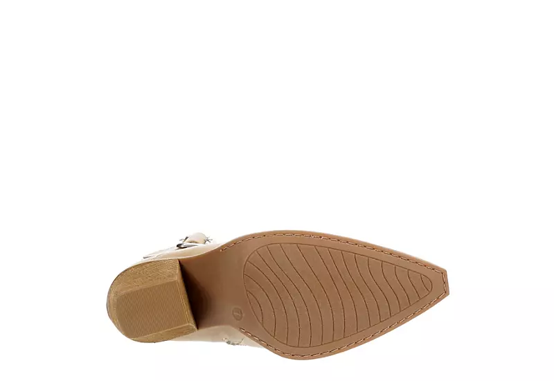 Michael By Michael Shannon Womens Dottie Western Boot - Beige 9 Michael By Michael Shannon Womens Dottie Western Boot - Beige - Image 7