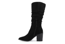 Journee Collection Womens Hartly Fringed Wide Calf Dress Boot - Black -Shoe Promotion Shop US 01 303177 03