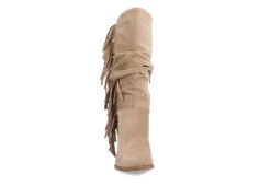 Journee Collection Womens Hartly Fringed Wide Calf Dress Boot - Taupe -Shoe Promotion Shop US 01 303178 02