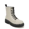 Unionbay Womens Lester Combat Boot - Off White -Shoe Promotion Shop US 01 303383 00