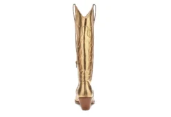 Coconuts Womens Agency Western Boot - Gold -Shoe Promotion Shop US 01 303487 04