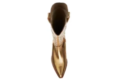 Coconuts Womens Agency Western Boot - Gold -Shoe Promotion Shop US 01 303487 05