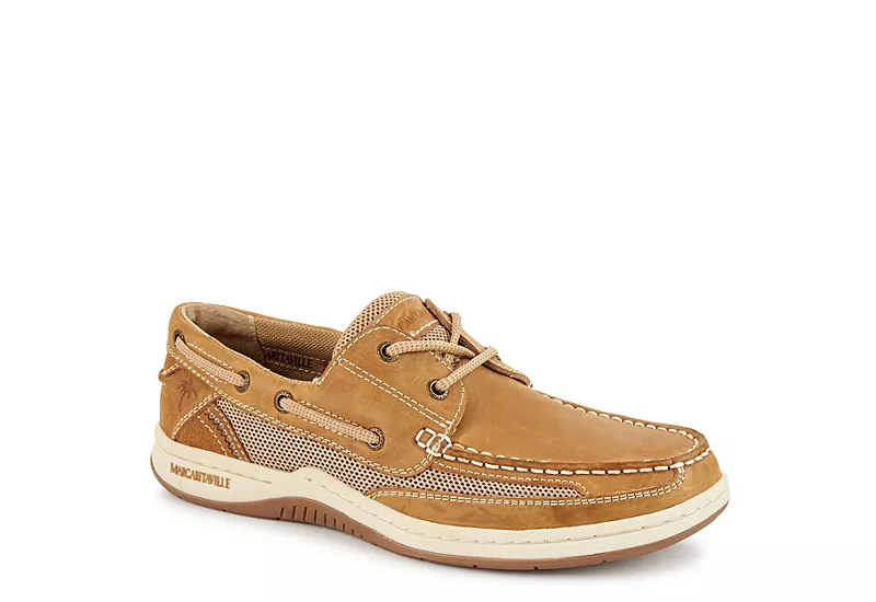 Margaritaville Mens Anchor Boat Shoe - Tan 3 Margaritaville Mens Anchor Boat Shoe - Tan