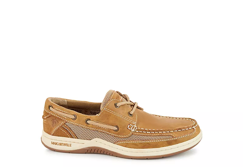 Margaritaville Mens Anchor Boat Shoe - Tan 4 Margaritaville Mens Anchor Boat Shoe - Tan - Image 2