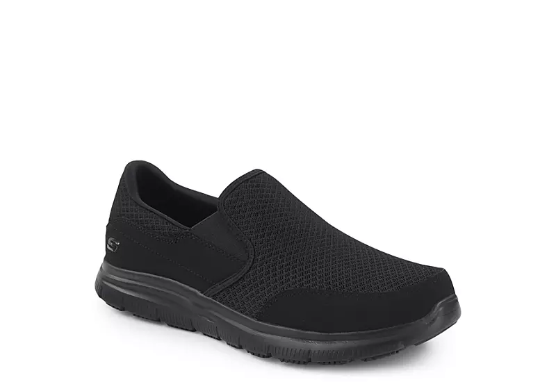 Skechers Mens Mcallen Slip Resistant Work Shoe - Black 3 Skechers Mens Mcallen Slip Resistant Work Shoe - Black