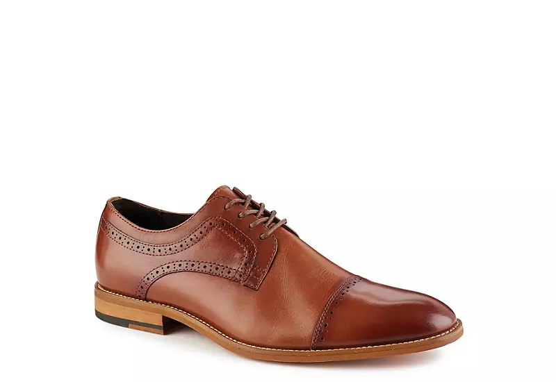 Stacy Adams Mens Dickinson Cap Toe Oxford - Cognac 3 Stacy Adams Mens Dickinson Cap Toe Oxford - Cognac