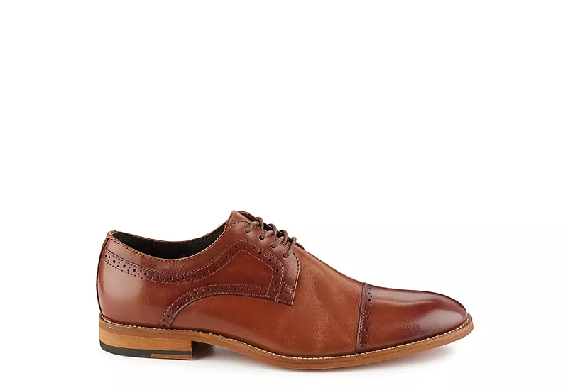 Stacy Adams Mens Dickinson Cap Toe Oxford - Cognac 4 Stacy Adams Mens Dickinson Cap Toe Oxford - Cognac - Image 2