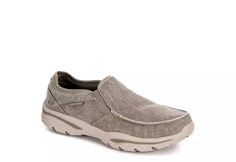 Skechers Mens Moseco Slip On Sneaker - Taupe 3 Skechers Mens Moseco Slip On Sneaker - Taupe