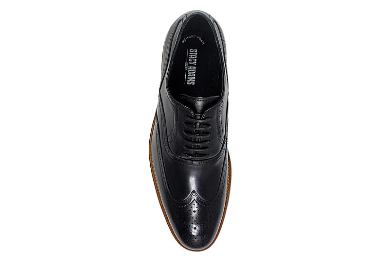 Stacy Adams Mens Dunbar Wingtip Oxford - Black 8 Stacy Adams Mens Dunbar Wingtip Oxford - Black - Image 6