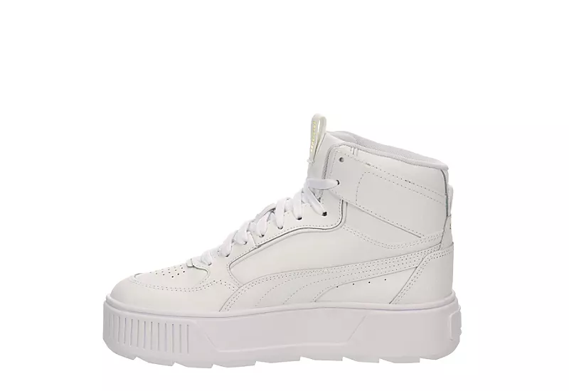 Puma Womens Karmen Rebelle Mid Sneaker - White 6 Puma Womens Karmen Rebelle Mid Sneaker - White - Image 4