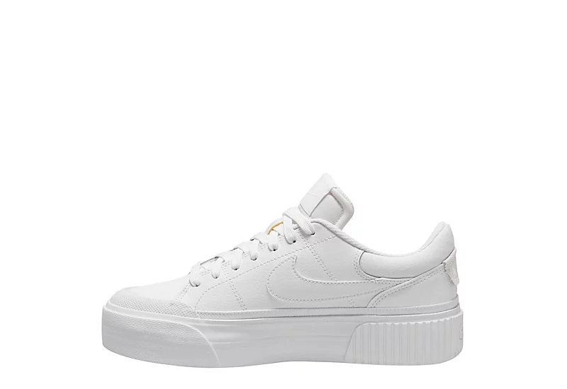 Nike Womens Court Legacy Lift Sneaker - White 5 Nike Womens Court Legacy Lift Sneaker - White - Image 3