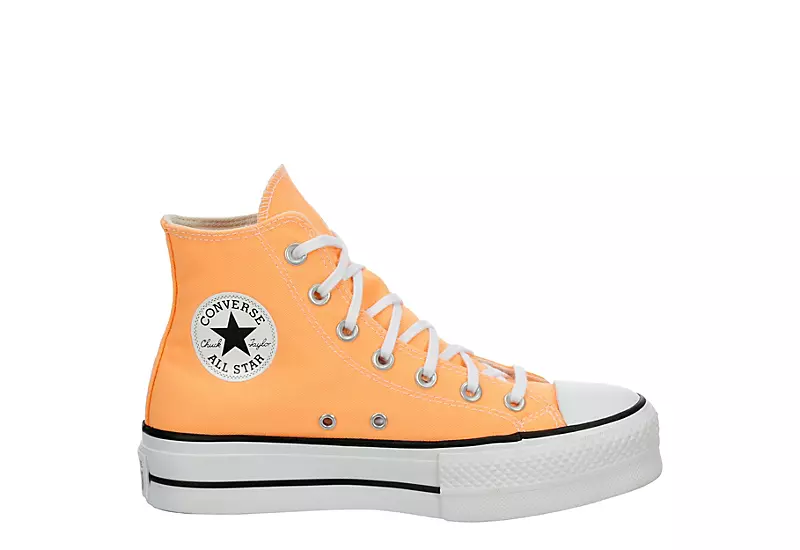 Converse Womens Chuck Taylor All Star High Top Platform Sneaker - Orange 4 Converse Womens Chuck Taylor All Star High Top Platform Sneaker - Orange - Image 2
