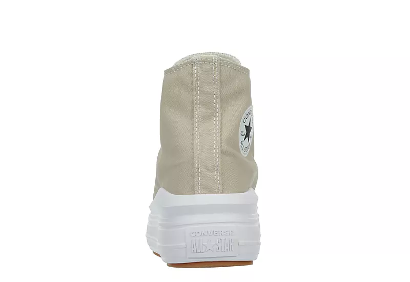 Converse Womens Chuck Taylor All Star Move High Top Sneaker - Stone 7 Converse Womens Chuck Taylor All Star Move High Top Sneaker - Stone - Image 5