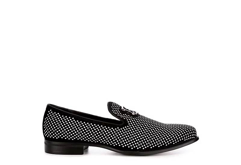 Stacy Adams Mens Swagger Studded Slip On Oxford - Black 4 Stacy Adams Mens Swagger Studded Slip On Oxford - Black - Image 2