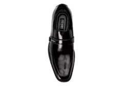 Stacy Adams Mens Abram Moc Toe Bit Slip On Oxford - Black -Shoe Promotion Shop US 01 420070 05