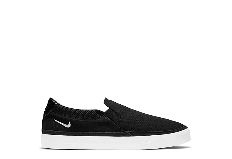 Nike Womens Court Legacy Slip On Sneaker - Black 4 Nike Womens Court Legacy Slip On Sneaker - Black - Image 2