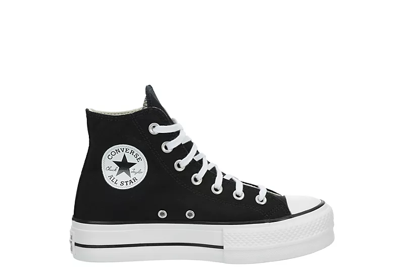 Converse Womens Chuck Taylor All Star High Top Platform Sneaker - Black 4 Converse Womens Chuck Taylor All Star High Top Platform Sneaker - Black - Image 2