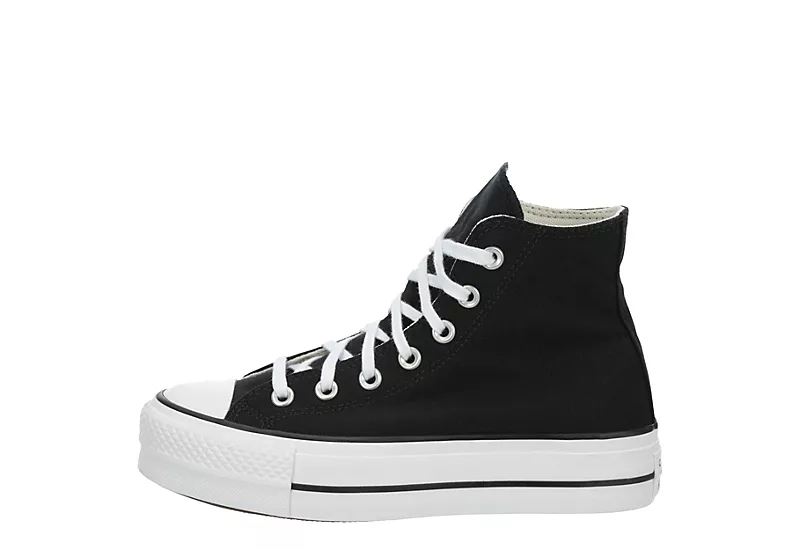 Converse Womens Chuck Taylor All Star High Top Platform Sneaker - Black 6 Converse Womens Chuck Taylor All Star High Top Platform Sneaker - Black - Image 4