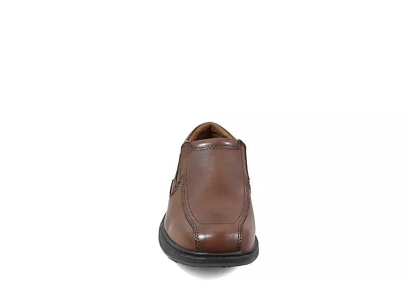 Nunn Bush Mens Bleeker Street Bike Toe Slip On Oxford - Cognac 5 Nunn Bush Mens Bleeker Street Bike Toe Slip On Oxford - Cognac - Image 3