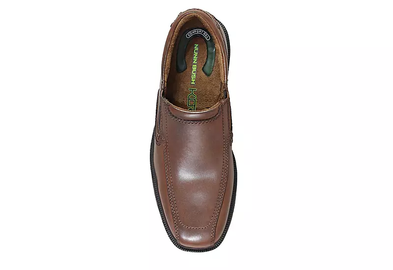 Nunn Bush Mens Bleeker Street Bike Toe Slip On Oxford - Cognac 8 Nunn Bush Mens Bleeker Street Bike Toe Slip On Oxford - Cognac - Image 6